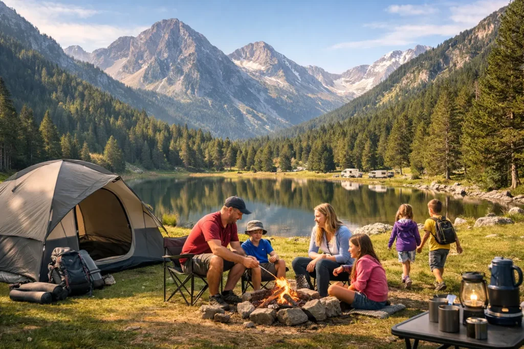 Camping en los Pirineos Catalanes con familias