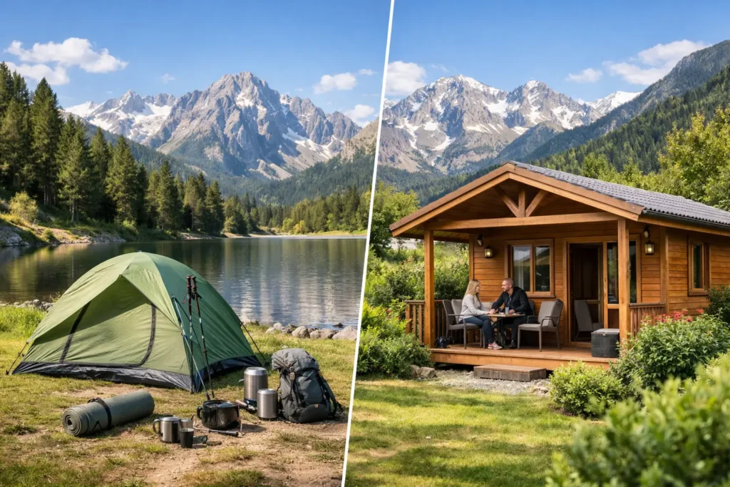 Camping o bungalow Pirineos: qué elegir