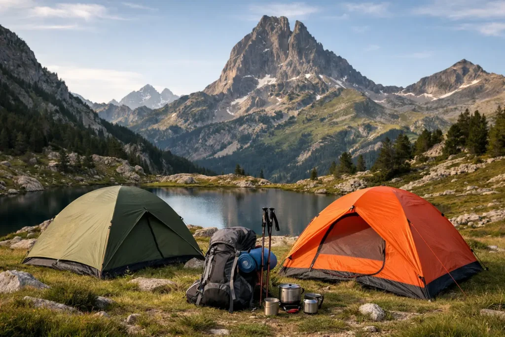 Camping para senderismo en Pirineos: qué buscar