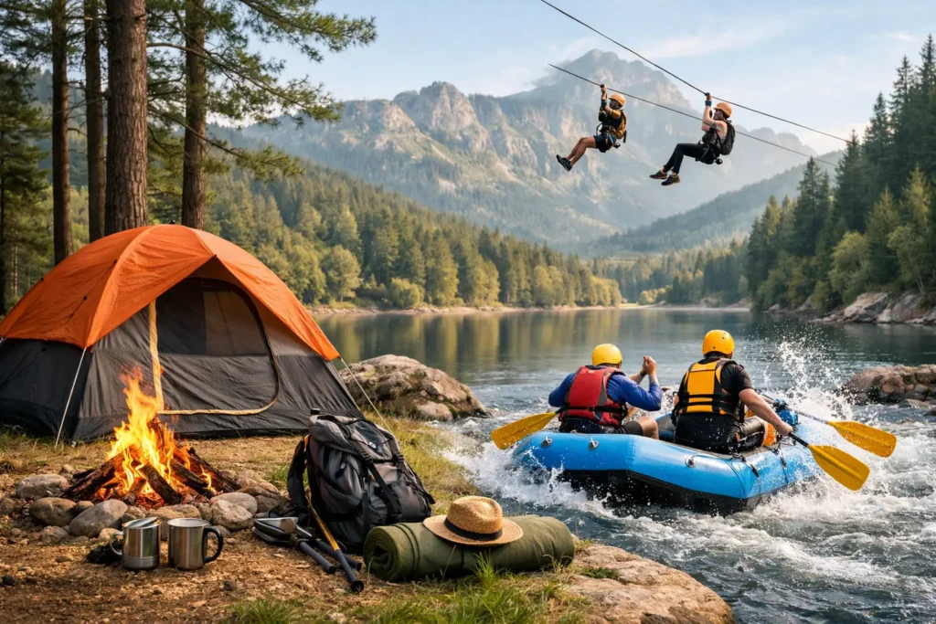 Camping con descuentos en actividades de aventura