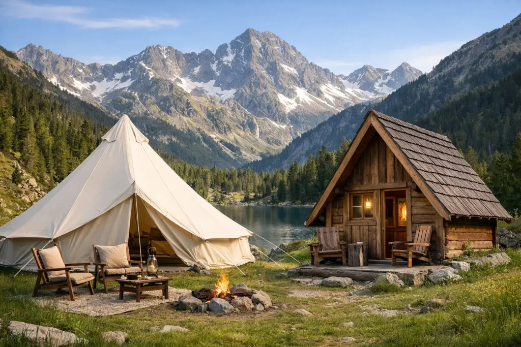 Tienda bell o bungalow: elige tu refugio en Pirineos