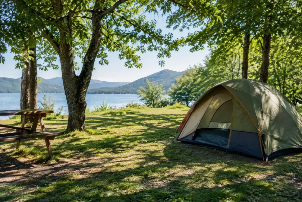 Valoración de parcelas con sombra para acampar